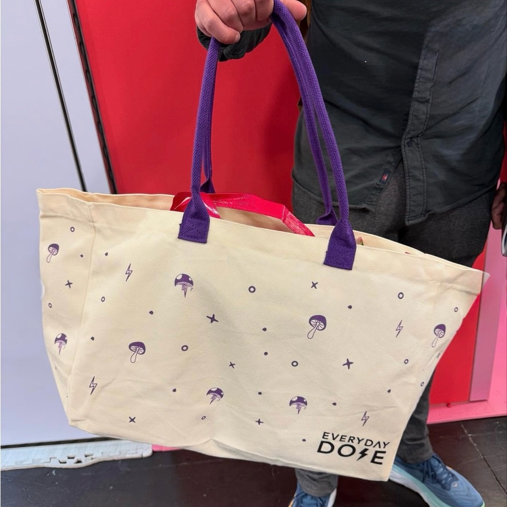 Everyday Dose Mushroom Coffee Canvas Tote Bag